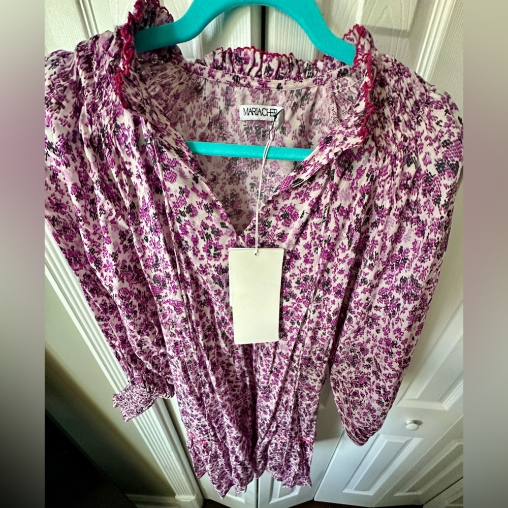 ✨RARE MARIA CHER NWT Chleo Short Dress Mix 2 in purple— size S - Picture 10 of 12